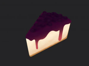 blueberry cheesecake 3D Model