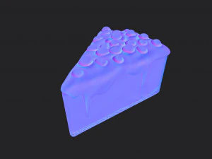 blueberry cheesecake 3D Model