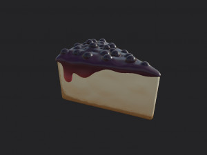 blueberry cheesecake Modello 3D