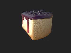 blueberry cheesecake 3D Model