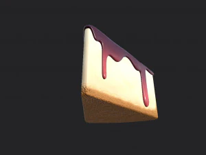 blueberry cheesecake 3D Model