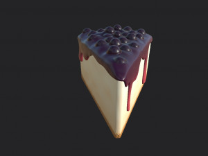 blueberry cheesecake Modello 3D