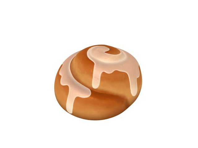 cinnamon roll 3Dモデル .c4d .max .obj .3ds .fbx .stl .blend