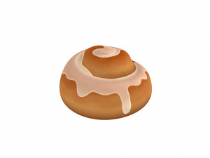 cinnamon roll 3Dモデル