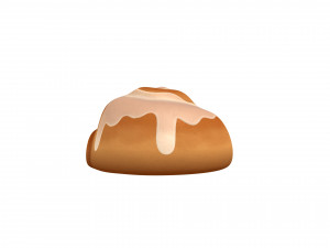 cinnamon roll 3Dモデル