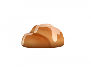 cinnamon roll 3Dモデル