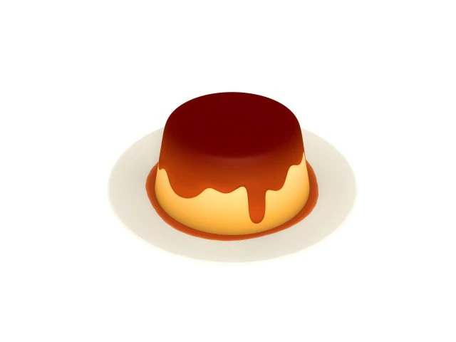 pudding 3D Model .c4d .max .obj .3ds .fbx .stl .blend 