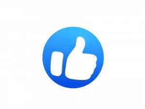 Animierter Facebook-Like-Button 3D Modell