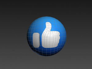 animated facebook like button Modelo 3D