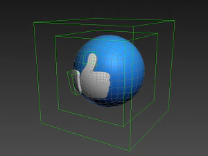 Animierter Facebook-Like-Button 3D Modell