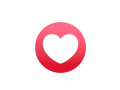 animated facebook love reaction button Modelo 3D