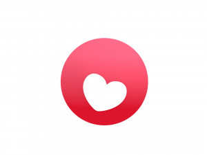 animated facebook love reaction button Modelo 3D