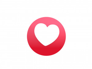 animated facebook love reaction button Modelo 3D