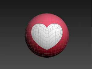 animated facebook love reaction button 3D Model
