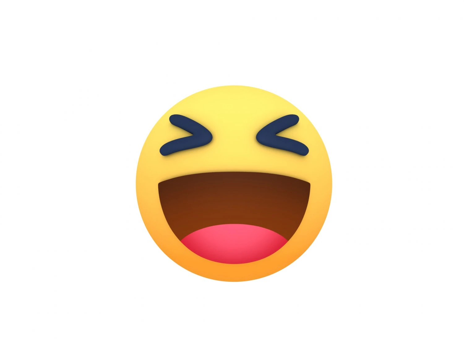 animated facebook haha reaction button 3D Model .c4d .max .obj .3ds .fbx .stl .blend 