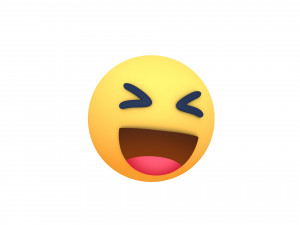 animated facebook haha reaction button 3D 模型