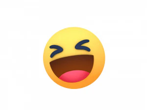 animated facebook haha reaction button 3D Model