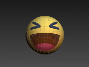 animated facebook haha reaction button 3D Model