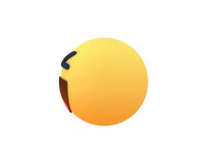 animated facebook haha reaction button 3D Model