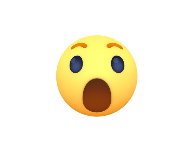 animated facebook wow reaction button 3D मॉडल .c4d .max .obj .3ds .fbx .stl .blend 