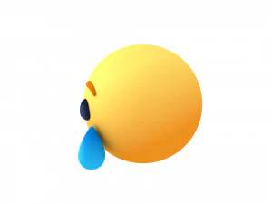 animated facebook sad reaction button 3D Model