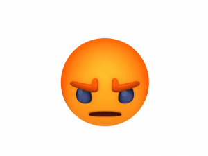 animated facebook angry reaction button 3D मॉडल