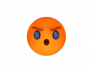 animated facebook angry reaction button 3D मॉडल