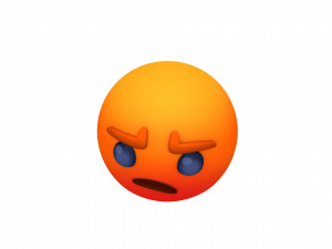 animated facebook angry reaction button 3D मॉडल