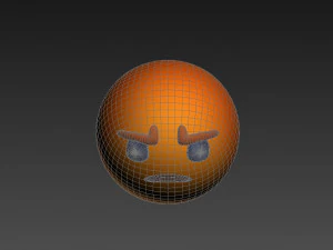 animated facebook angry reaction button 3D Model