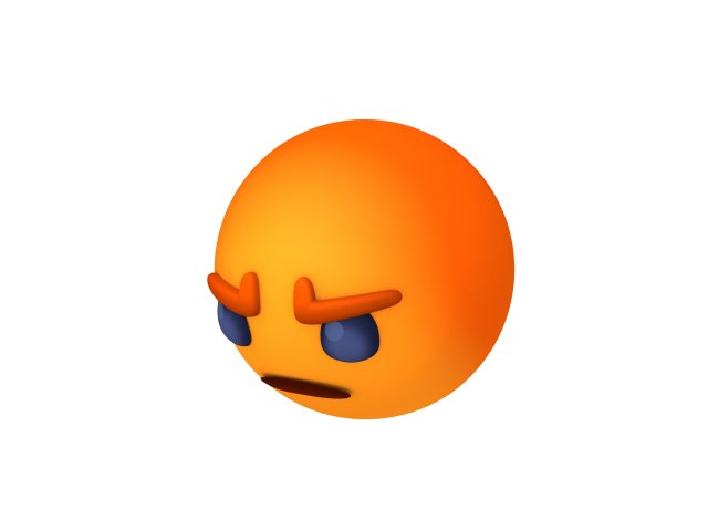 animated facebook angry reaction button 3D Model in Other 3DExport