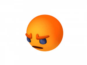 animated facebook angry reaction button 3D Model