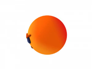 animated facebook angry reaction button 3D Model
