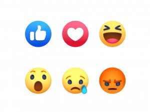 animated facebook reaction button pack 3Dモデル