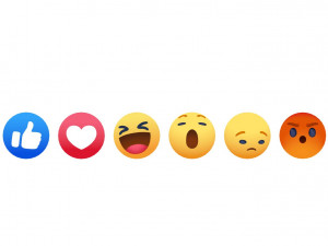 animated facebook reaction button pack Modelo 3D