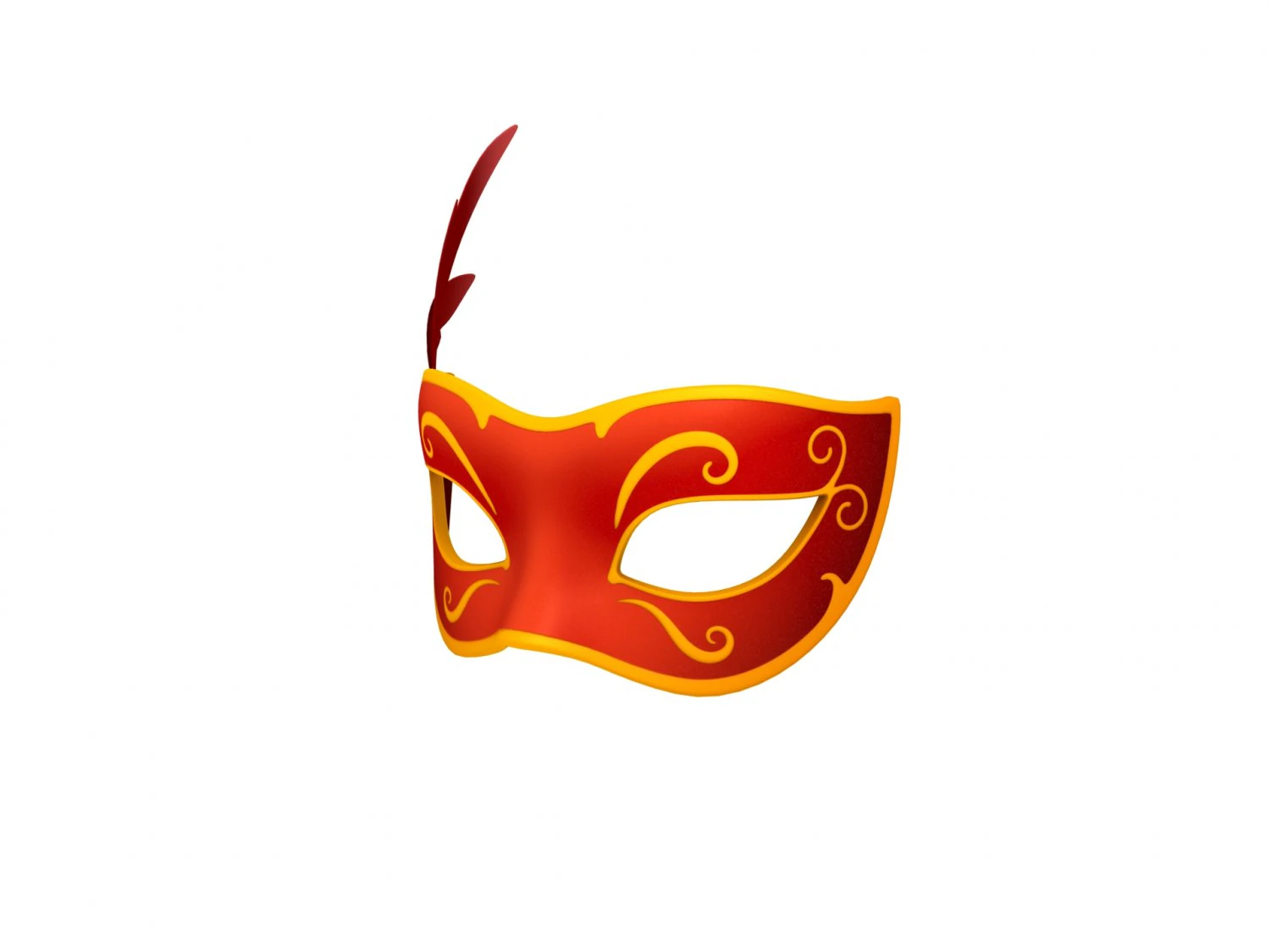 carnival mask 3D Model .c4d .max .obj .3ds .fbx .stl .blend 