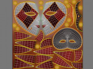 venetian mask 3D मॉडल