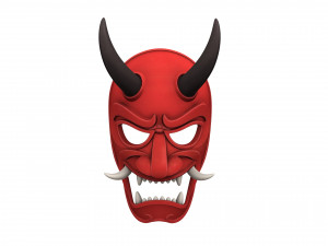 japanese demon mask 3D Model