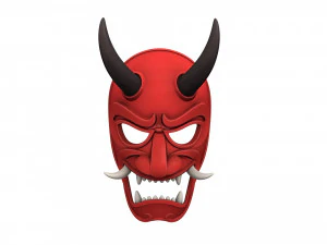 japanese demon mask 3D Model