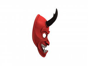 japanese demon mask 3D Model