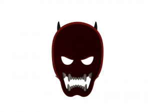 japanese demon mask 3D Model