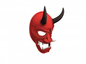 japanese demon mask 3D Model