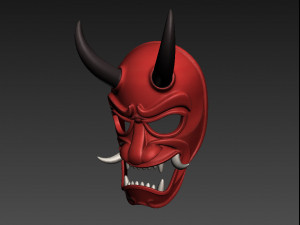 japanese demon mask 3D Model