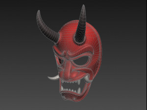 japanese demon mask 3D Model