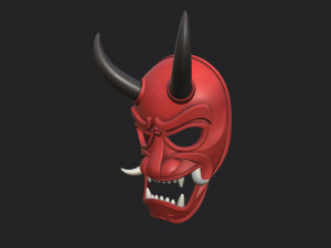 japanese demon mask 3D Model