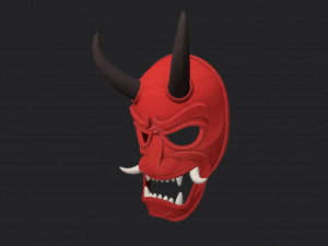 japanese demon mask 3D Model