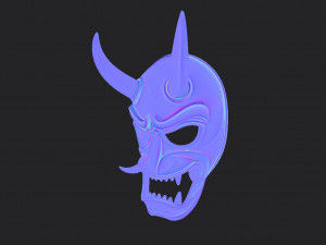 japanese demon mask 3D Model