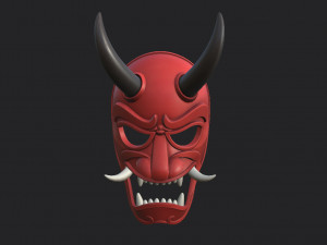 japanese demon mask 3D Model