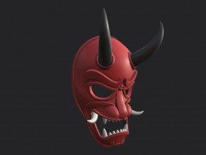 japanese demon mask 3D Model
