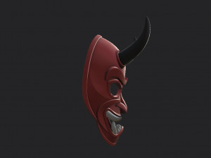 japanese demon mask 3D Model