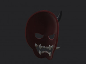 japanese demon mask 3D Model